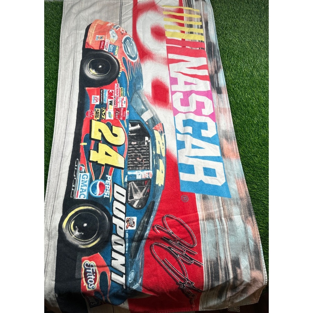 Vintage 2002 Jeff Gordon #24 Licensed NASCAR Beach Cotton Towel 55"x 28" Bath - Picture 4 of 6